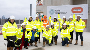 Photograph of the Oriel Topping Out Event on 11 December 2024